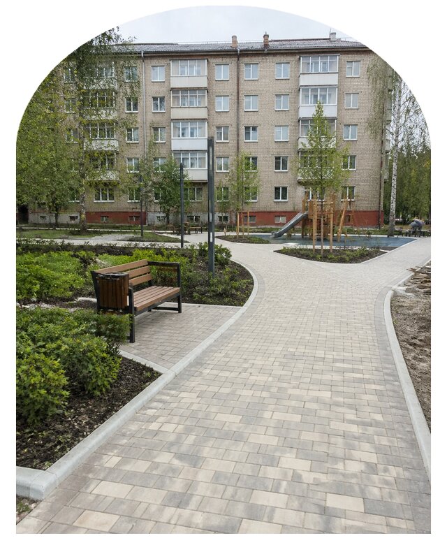 Благоустройство двора МКД под ключ в Сальске от 254200 р. | Метпроект-Слс