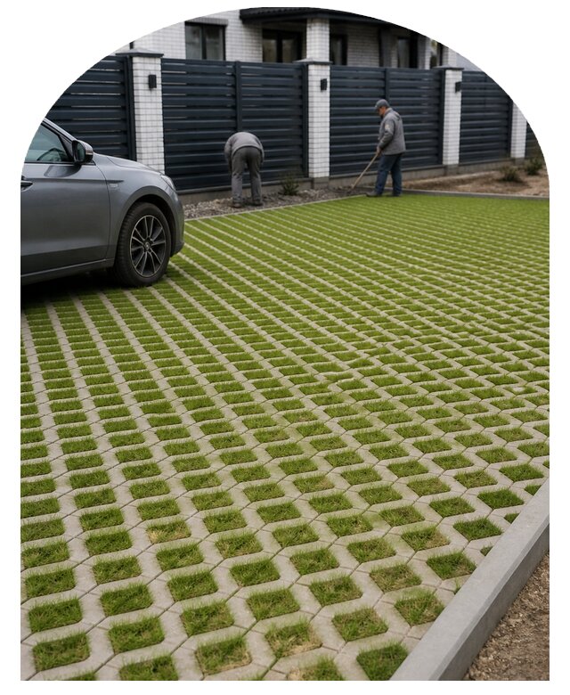 Экопарковка под ключ в Сальске по цене от 3559 р. | Метпроект-Слс