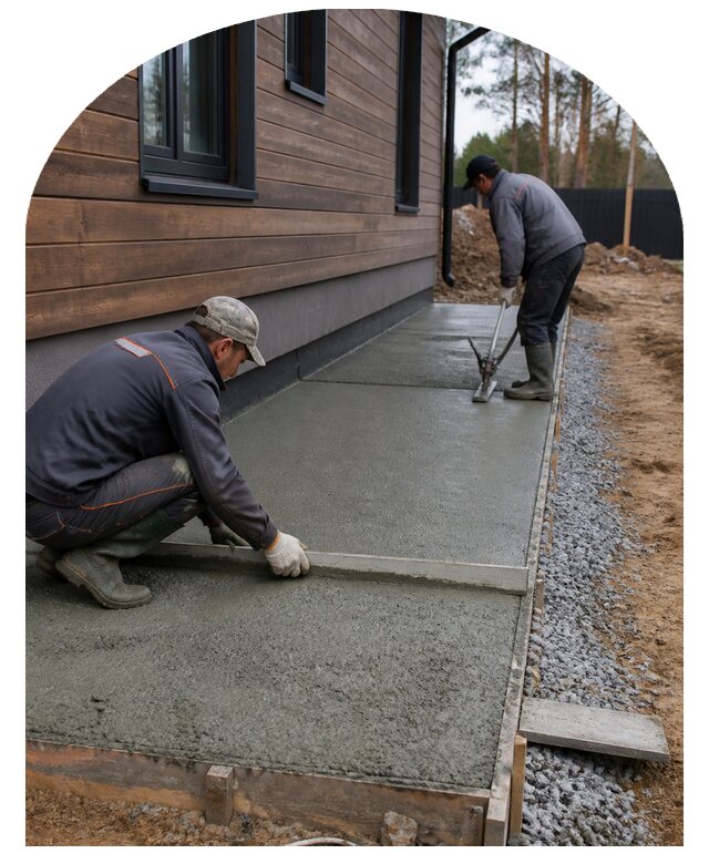 Бетонная отмостка вокруг дома под ключ с гарантией в Сальске